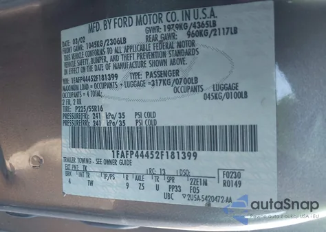 2002 Ford Mustang from USA, damaged, VIN 1FAFP44452F181399